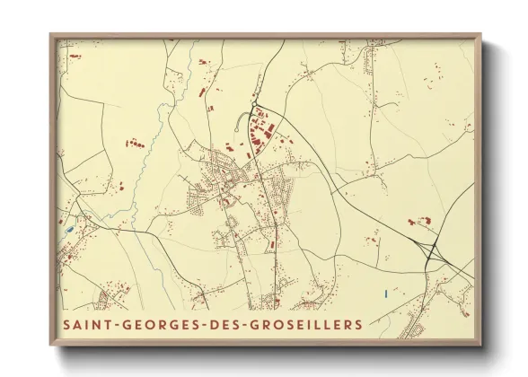 Une affiche de carte sur Saint-Georges-des-Groseillers