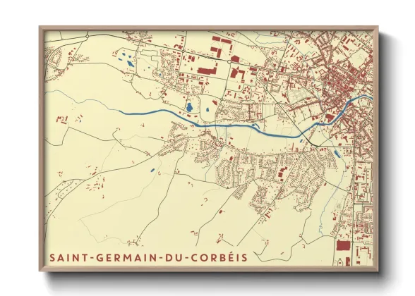 Une affiche de carte sur Saint-Germain-du-Corbéis