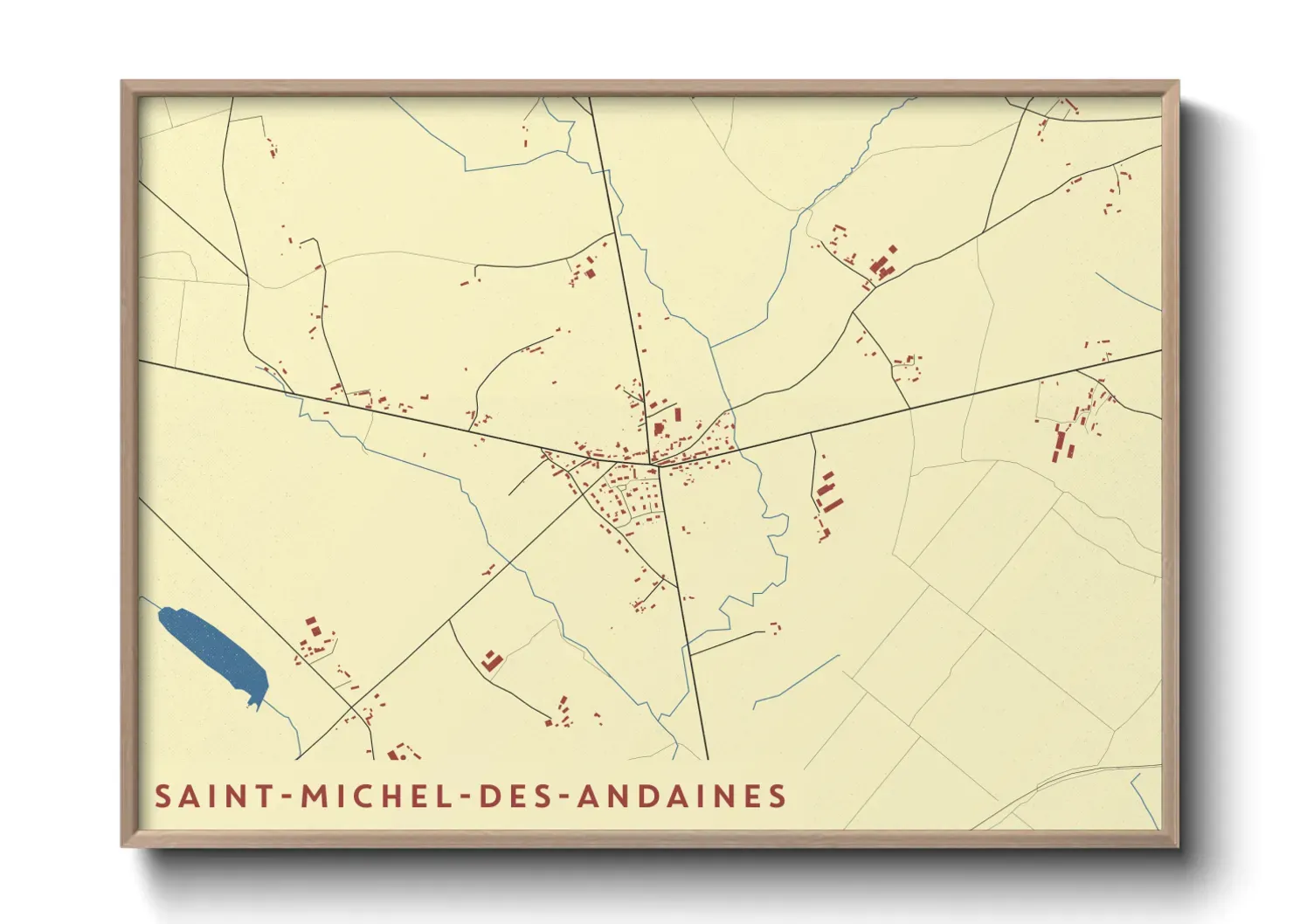 Un poster carteSaint-Michel-des-Andaines