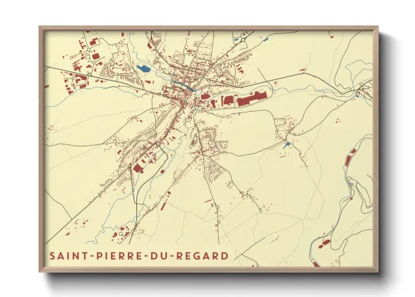 Une affiche de carte sur Saint-Pierre-du-Regard
