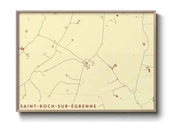 Une affiche de carte sur Saint-Roch-sur-Égrenne