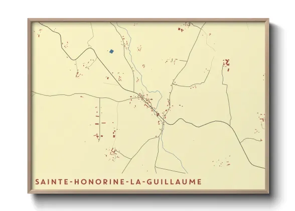 Une affiche de carte sur Sainte-Honorine-la-Guillaume