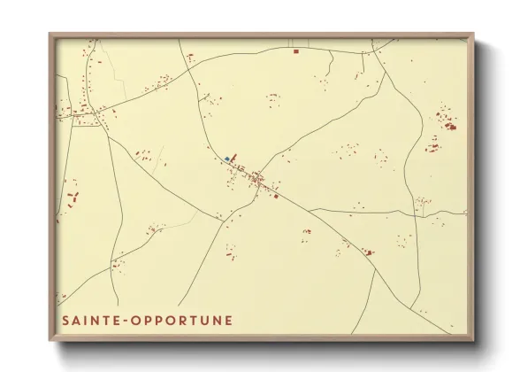 Une affiche de carte sur Sainte-Opportune