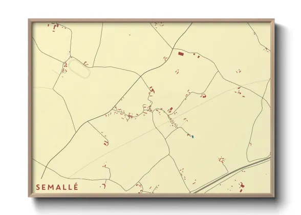 Une affiche de carte sur Semallé