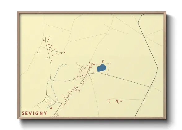 Une affiche de carte sur Sévigny