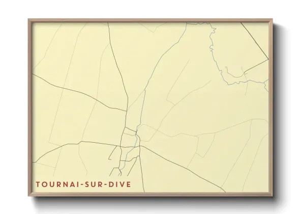 Une affiche de carte sur Tournai-sur-Dive
