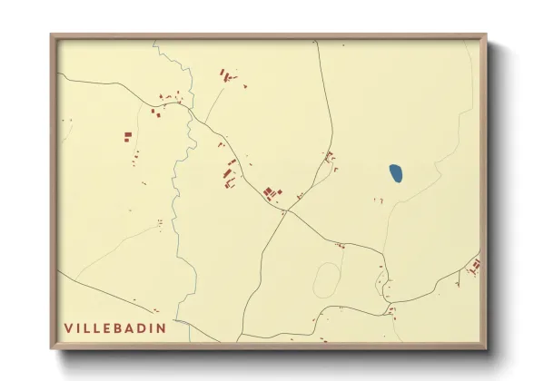 Une affiche de carte sur Villebadin