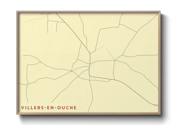 Une affiche de carte sur Villers-en-Ouche