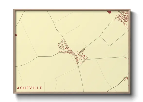 Une affiche de carte sur Acheville