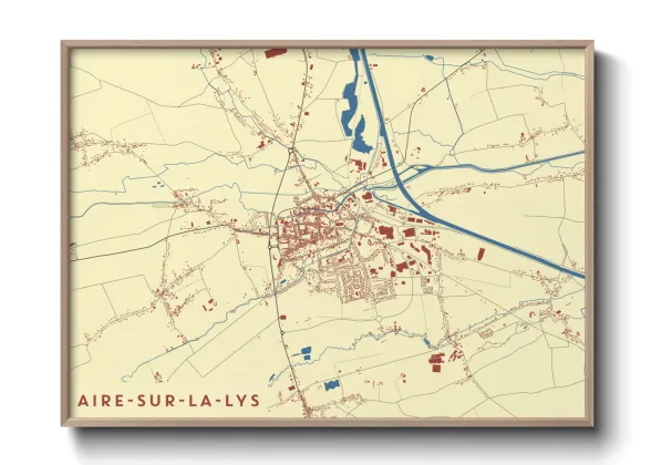 Une affiche de carte sur Aire-sur-la-Lys