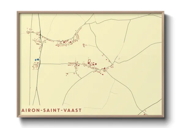 Une affiche de carte sur Airon-Saint-Vaast