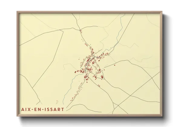 Une affiche de carte sur Aix-en-Issart