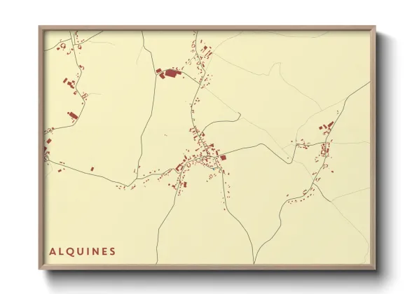 Une affiche de carte sur Alquines