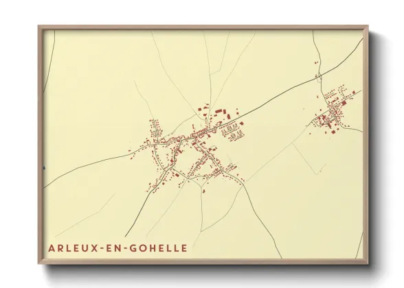 Une affiche de carte sur Arleux-en-Gohelle