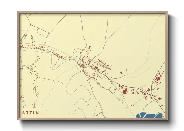 Une affiche de carte sur Attin