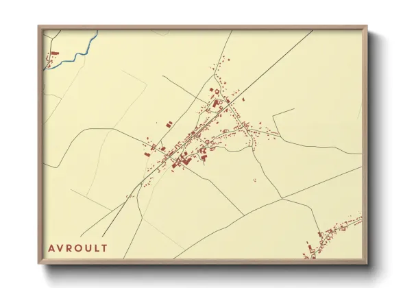 Une affiche de carte sur Avroult