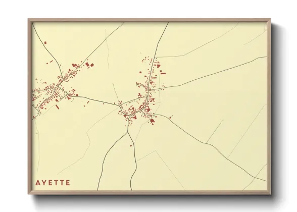 Une affiche de carte sur Ayette