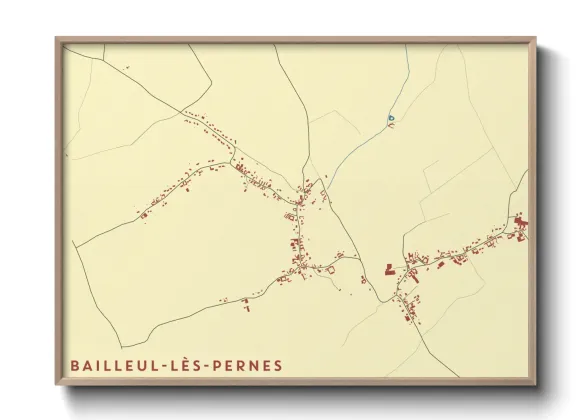Une affiche de carte sur Bailleul-lès-Pernes