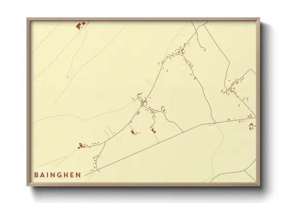 Une affiche de carte sur Bainghen