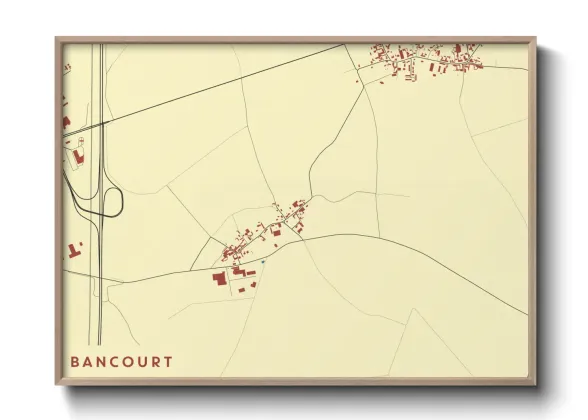 Une affiche de carte sur Bancourt