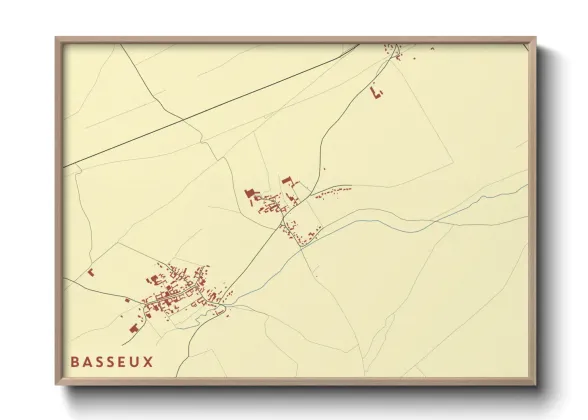 Une affiche de carte sur Basseux