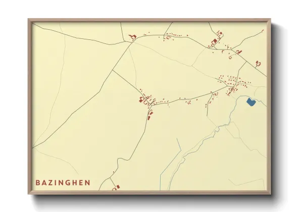 Une affiche de carte sur Bazinghen