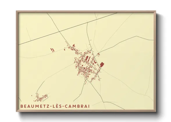 Une affiche de carte sur Beaumetz-lès-Cambrai
