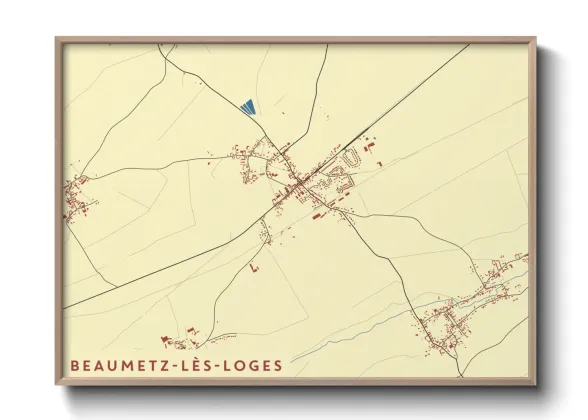 Une affiche de carte sur Beaumetz-lès-Loges