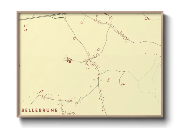 Une affiche de carte sur Bellebrune