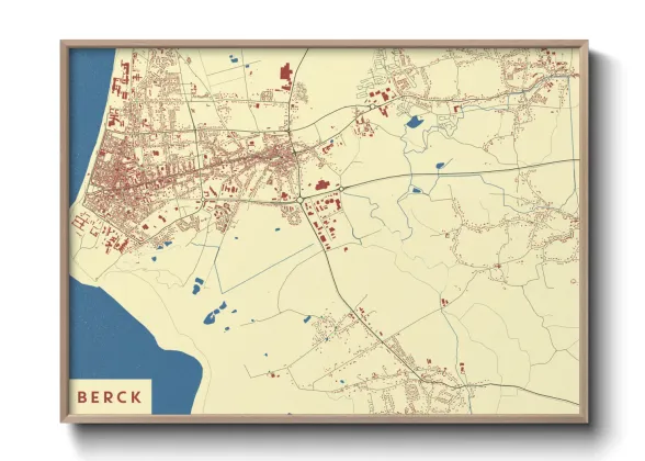 Une affiche de carte sur Berck