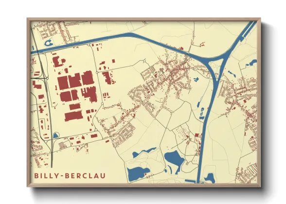 Une affiche de carte sur Billy-Berclau