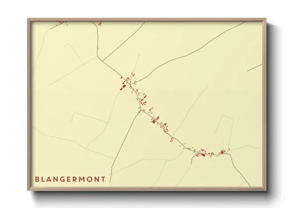 Une affiche de carte sur Blangermont