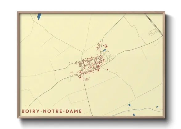Une affiche de carte sur Boiry-Notre-Dame