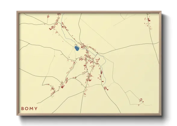 Une affiche de carte sur Bomy