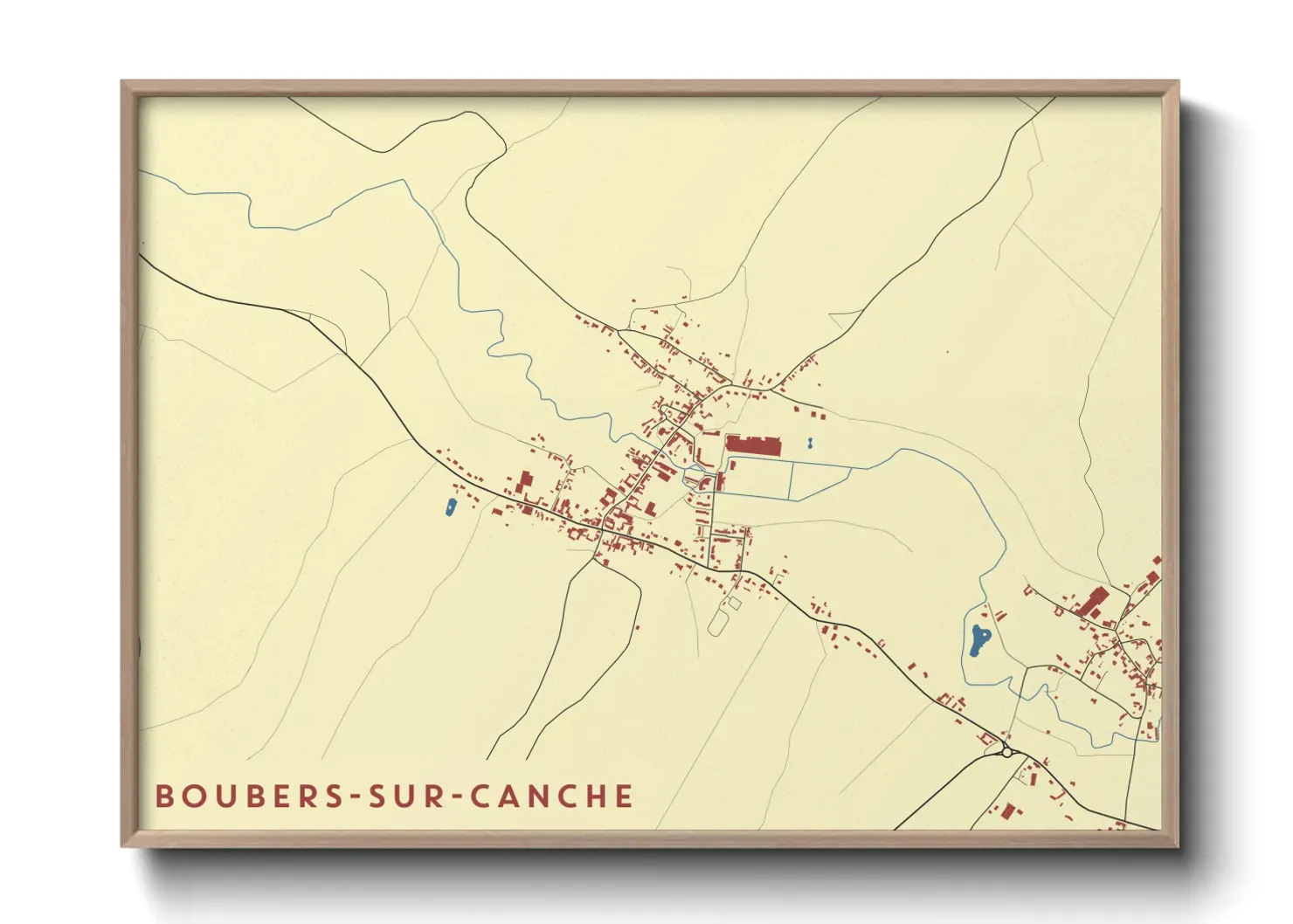 Un poster carteBoubers-sur-Canche