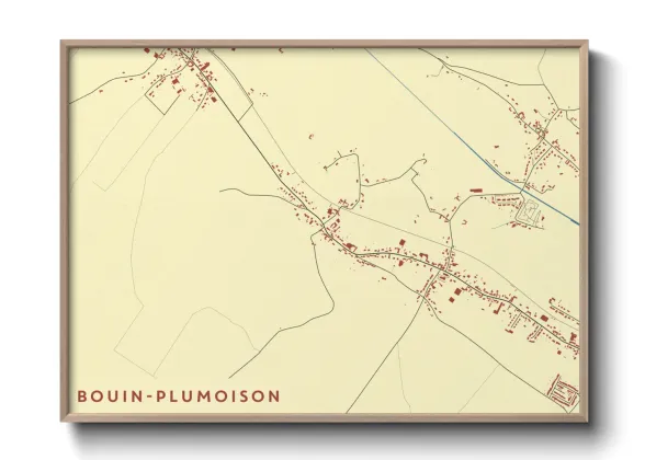Une affiche de carte sur Bouin-Plumoison