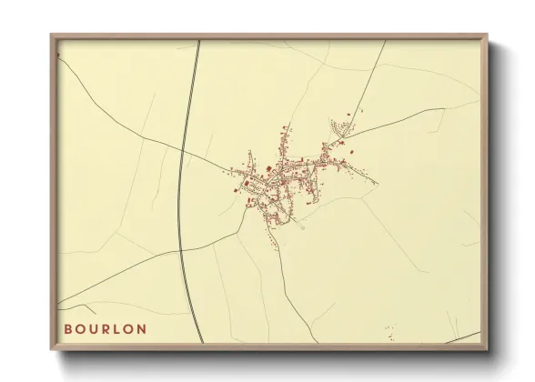 Une affiche de carte sur Bourlon