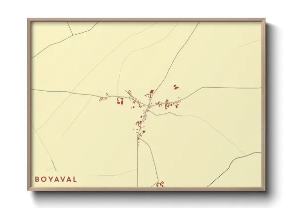 Une affiche de carte sur Boyaval