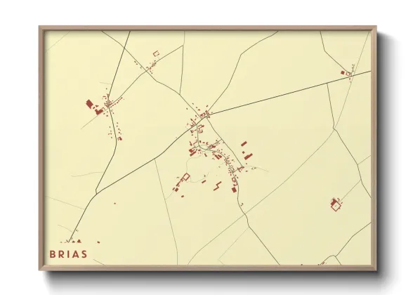 Une affiche de carte sur Brias