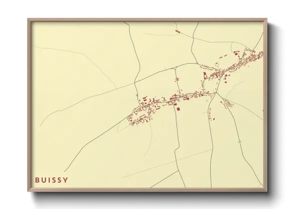 Une affiche de carte sur Buissy