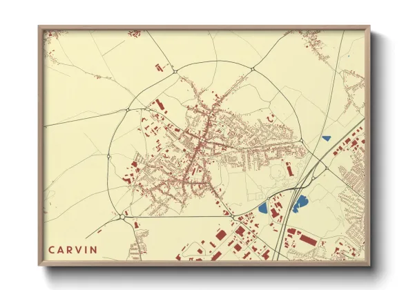 Une affiche de carte sur Carvin