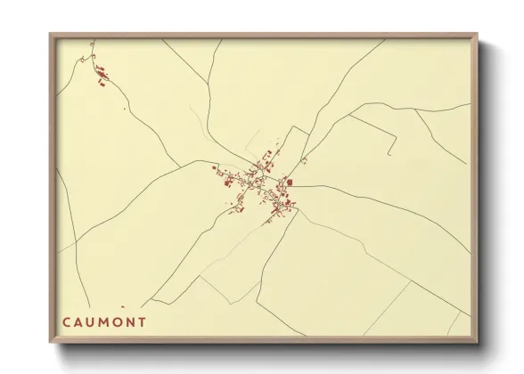 Une affiche de carte sur Caumont