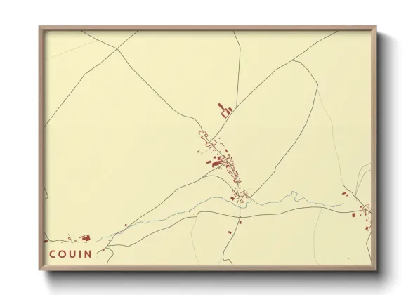 Une affiche de carte sur Couin