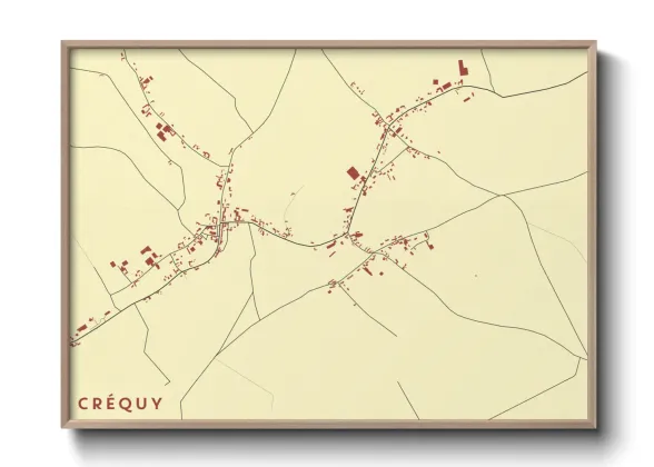 Une affiche de carte sur Créquy