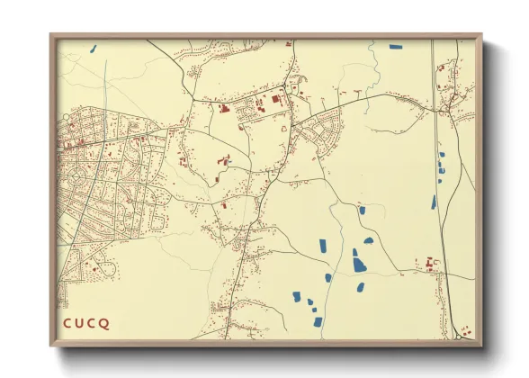 Une affiche de carte sur Cucq