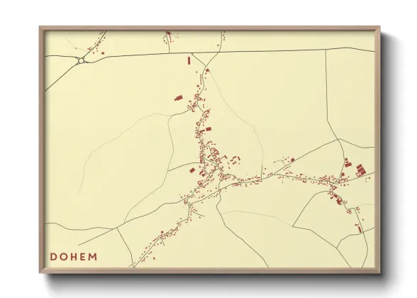 Une affiche de carte sur Dohem
