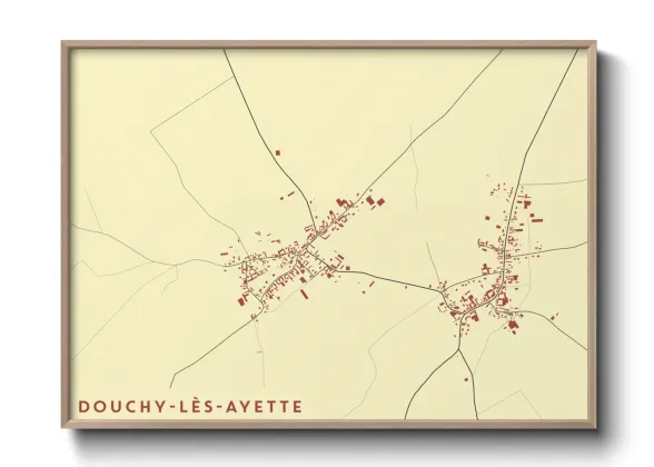 Une affiche de carte sur Douchy-lès-Ayette