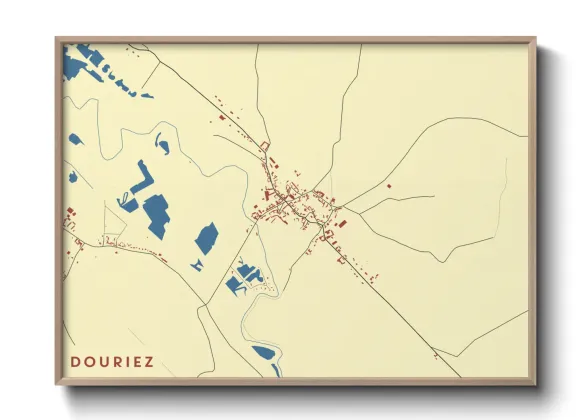 Une affiche de carte sur Douriez