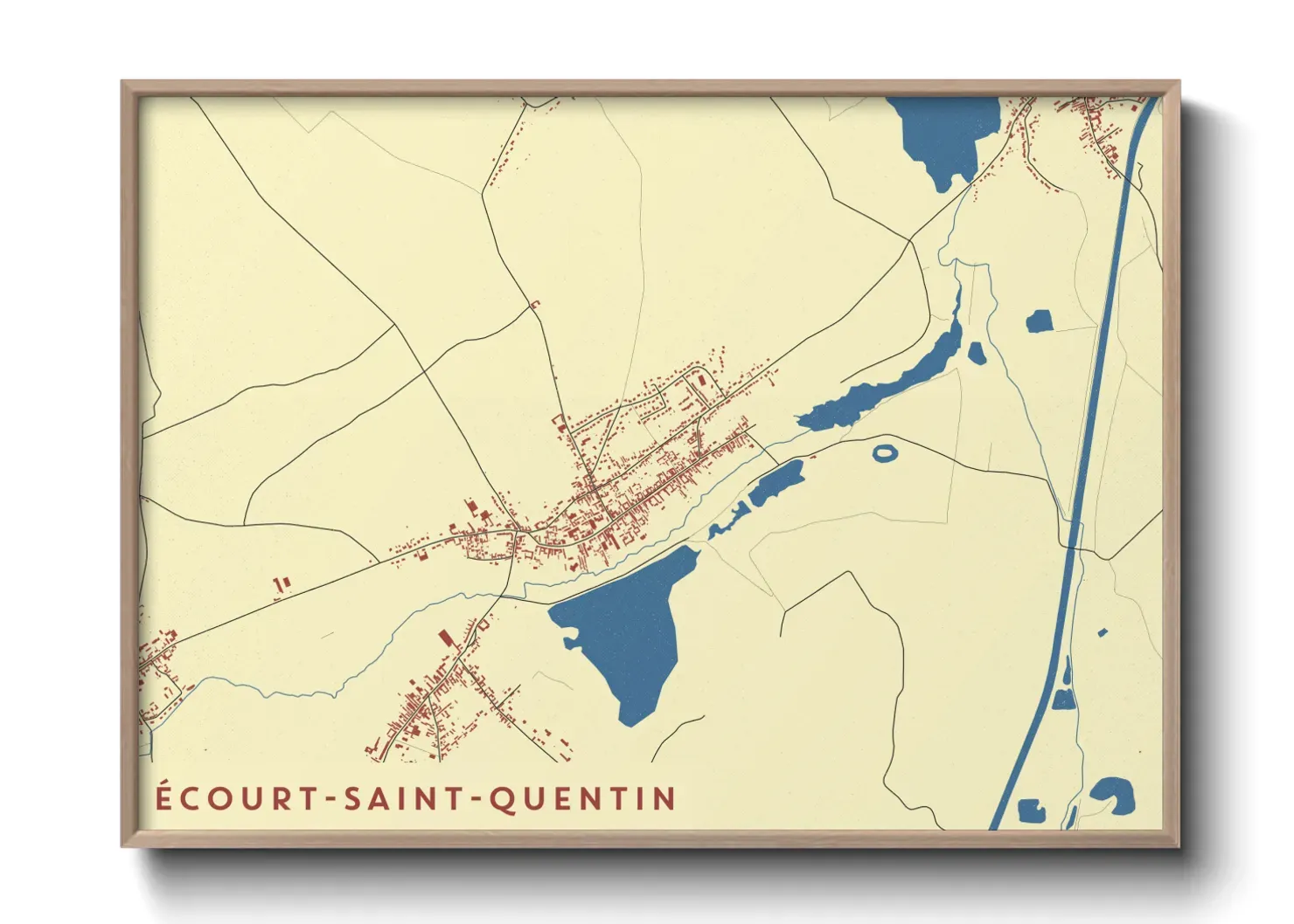 Un poster carteÉcourt-Saint-Quentin