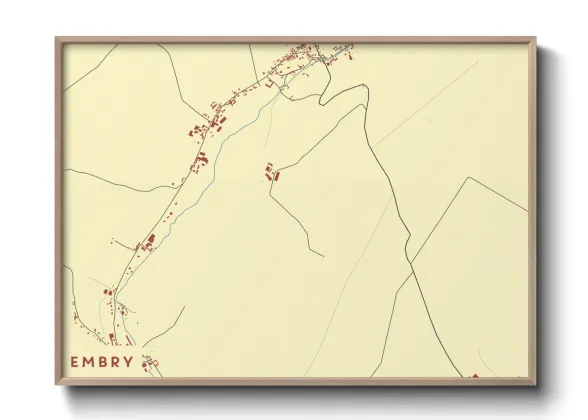 Une affiche de carte sur Embry